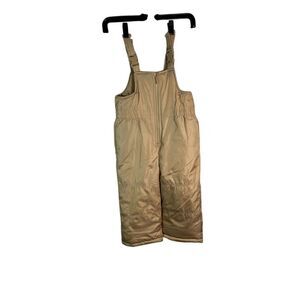 Carter's Kids Snow Bib Overalls Insulated Winter Ski Pants Snowsuit 4T Beige‎